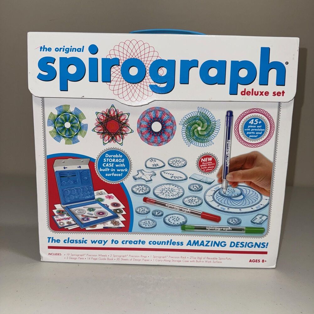 Spirograph Deluxe Art Set Original Pen Craft Design Kit Paper Drawing Geometric